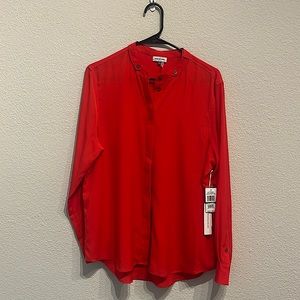 NWT Court & Rowe Red Long Sleeve Top Size L